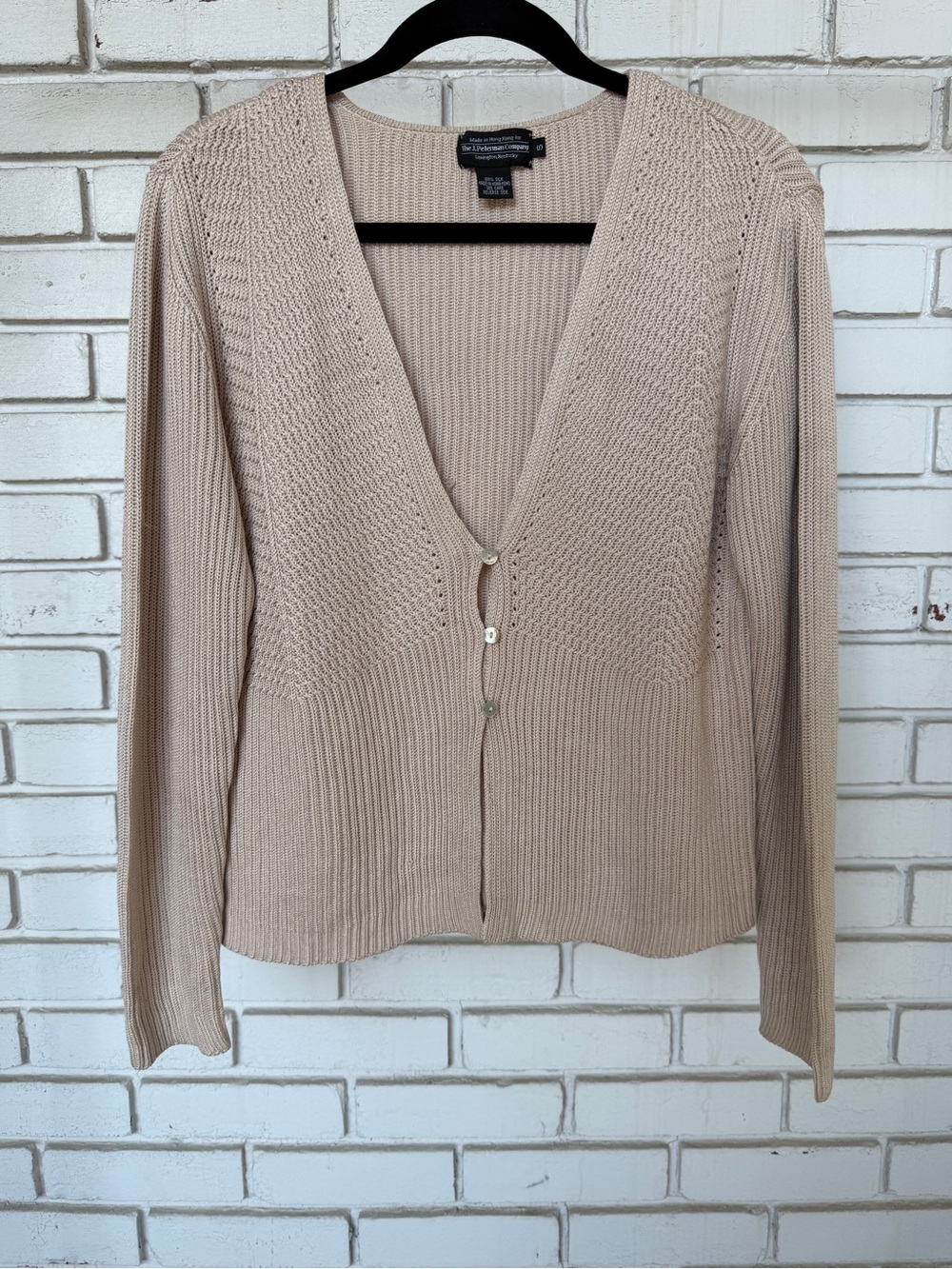 J.Peterman Open Knit Silk Cardigan